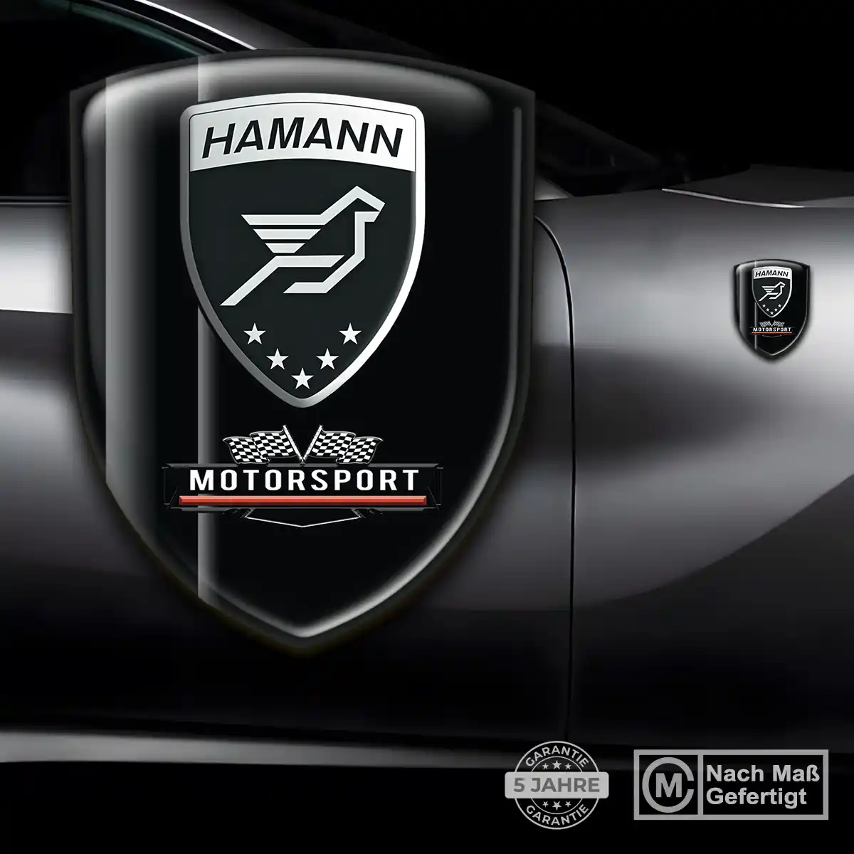 Hamann Silikon Aufkleber Wappen Tuningfahrzeug