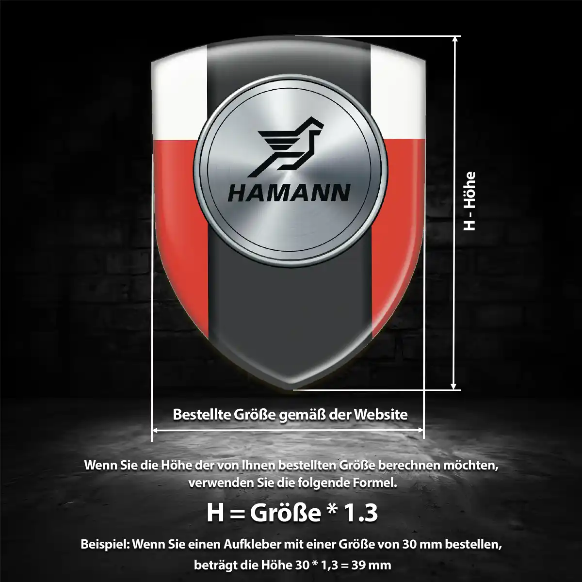 Hamann Wappen Aufkleber Anspruchsvolles Design