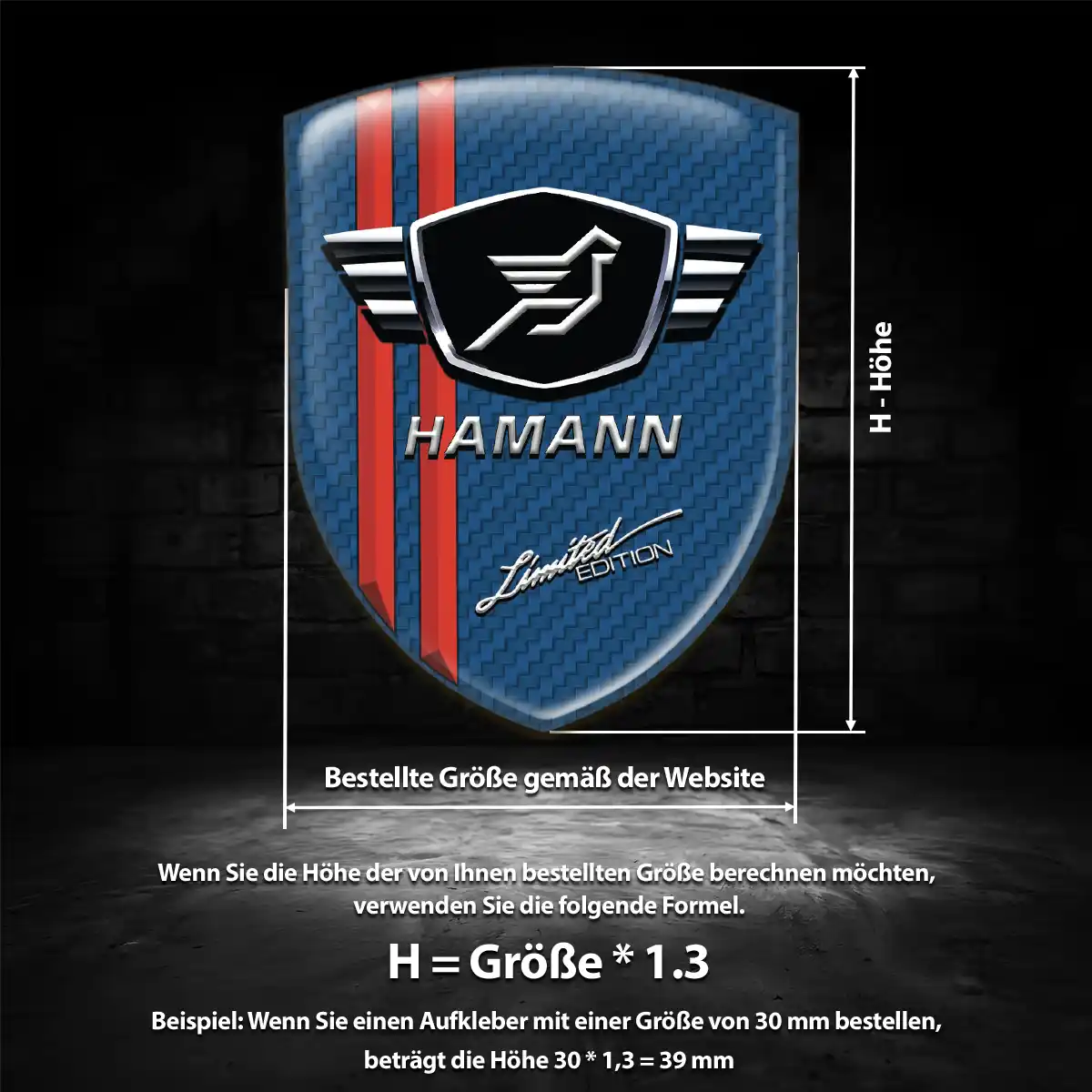 Hamann Wappen Aufkleber Auto Ausdrucksstarkes Design