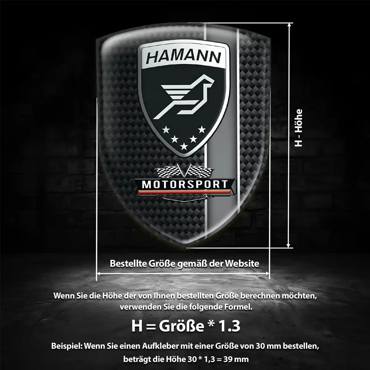 Hamann Wappen Aufkleber Auto Edles Design