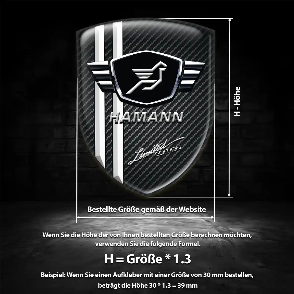 Hamann Wappen Aufkleber Auto Erstklassige Qualität