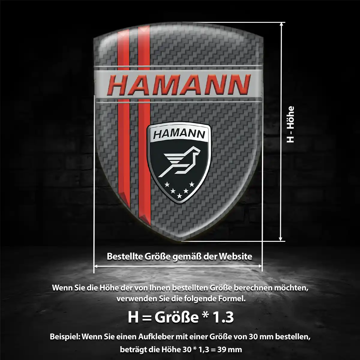 Hamann Wappen Aufkleber Auto Exterieurdesign