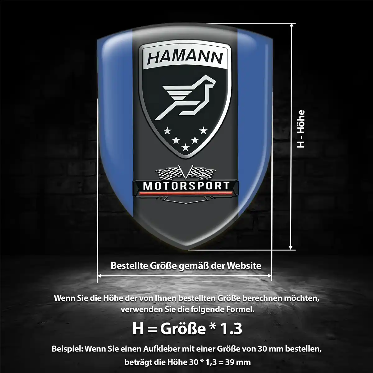 Hamann Wappen Aufkleber Auto Höchste Qualität