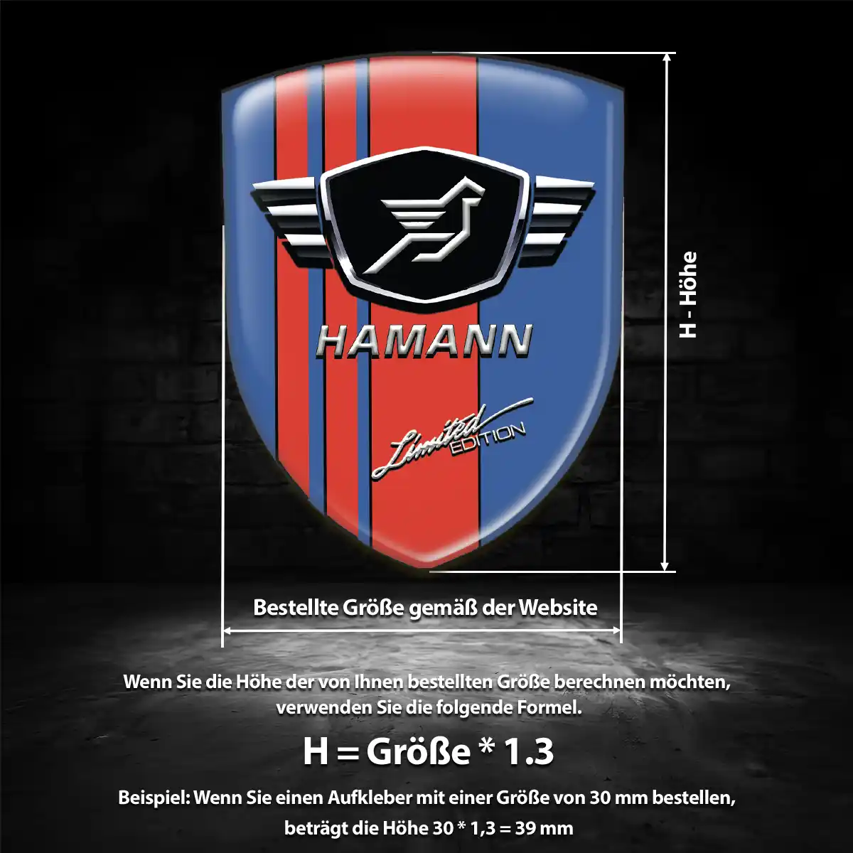 Hamann Wappen Aufkleber Auto Interieurdesign