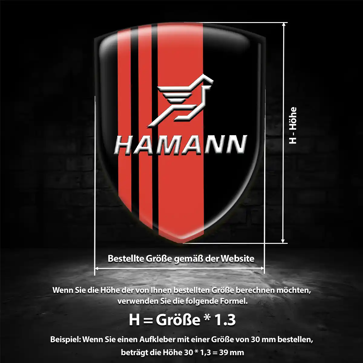 Hamann Wappen Aufkleber Auto Limitierte Auflage