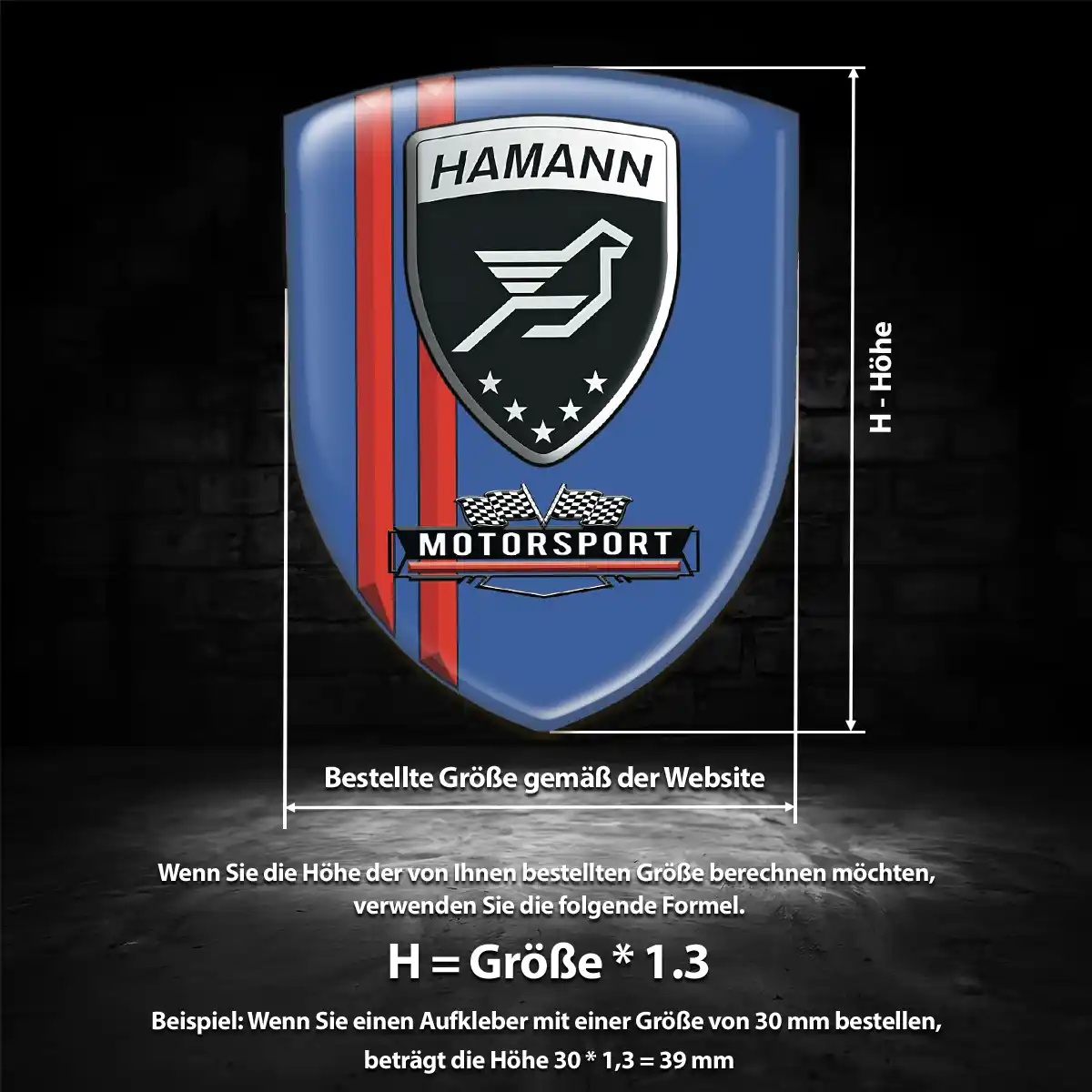 Hamann Wappen Aufkleber Auto Modernes Design