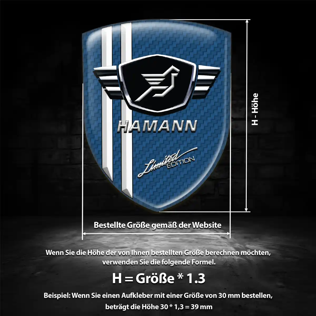 Hamann Wappen Aufkleber Auto Premium-Edition