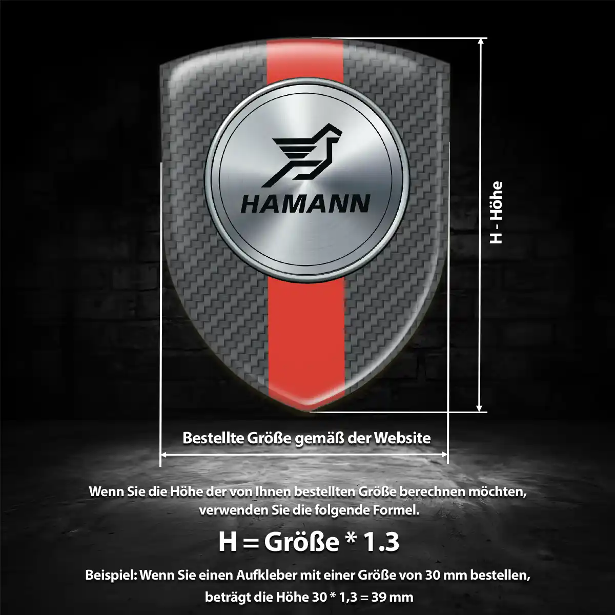 Hamann Wappen Aufkleber Auto Stilvolles Design
