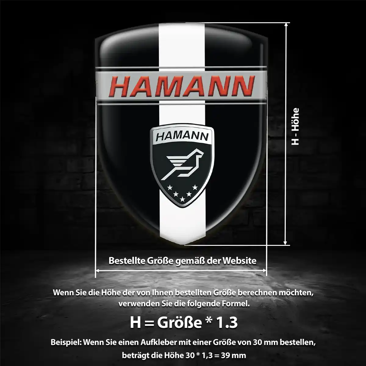 Hamann Wappen Aufkleber Auto Tuningfahrzeug