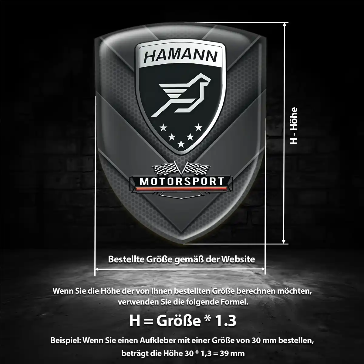 Hamann Wappen Aufkleber Elegantes Design