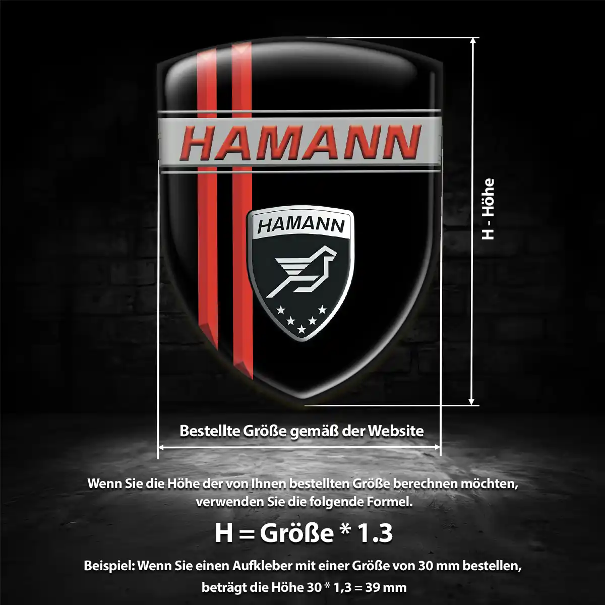 Hamann Wappen Aufkleber Emblem Auto Überzeugende Qualität