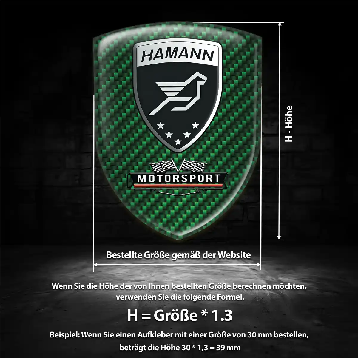 Hamann Wappen Aufkleber Emblem Auto Edles Design