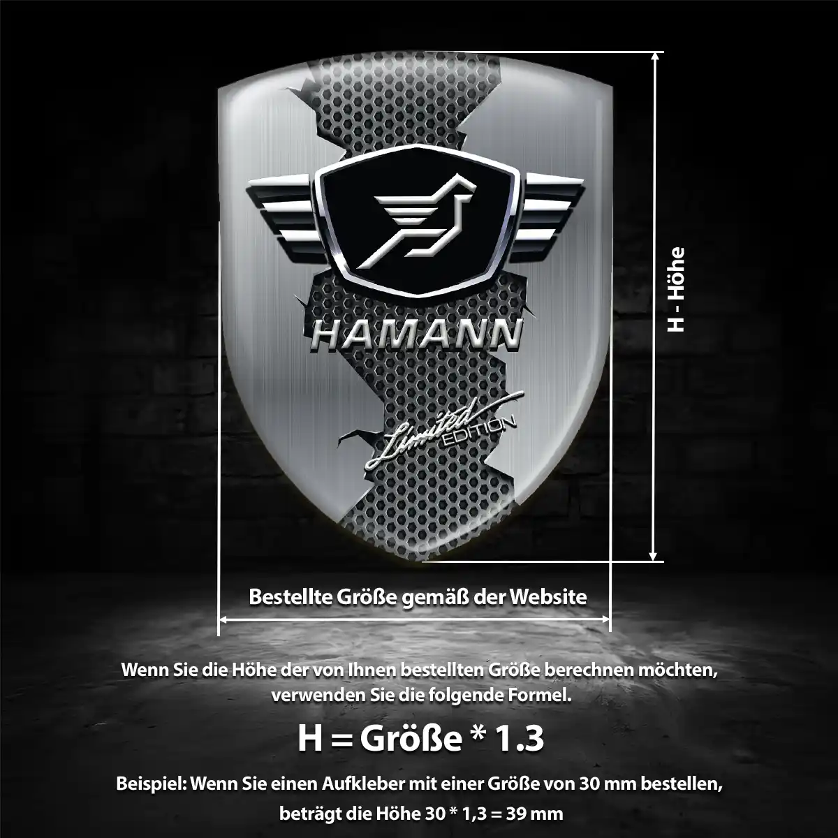 Hamann Wappen Aufkleber Emblem Auto Erstklassige Qualität