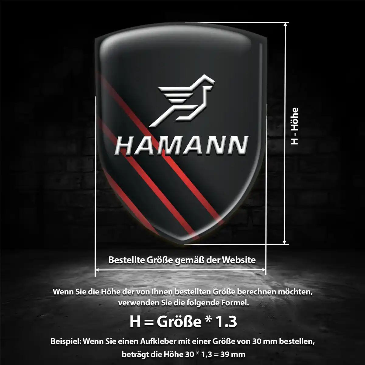 Hamann Wappen Aufkleber Emblem Auto Exterieurdesign