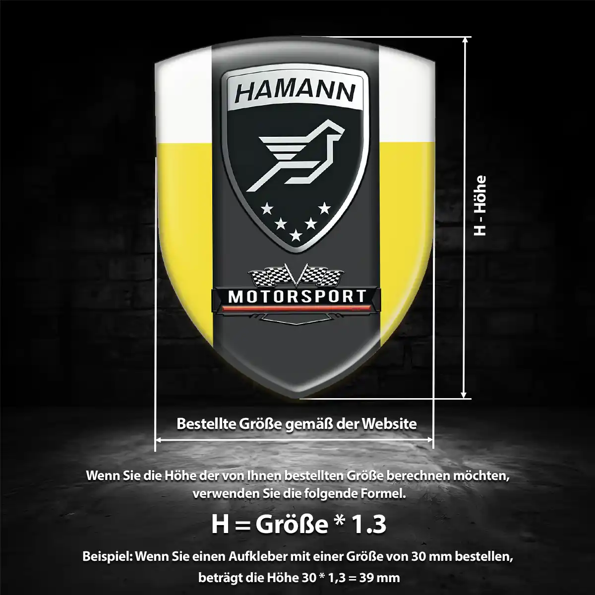 Hamann Wappen Aufkleber Emblem Auto Hochwertiges Harz