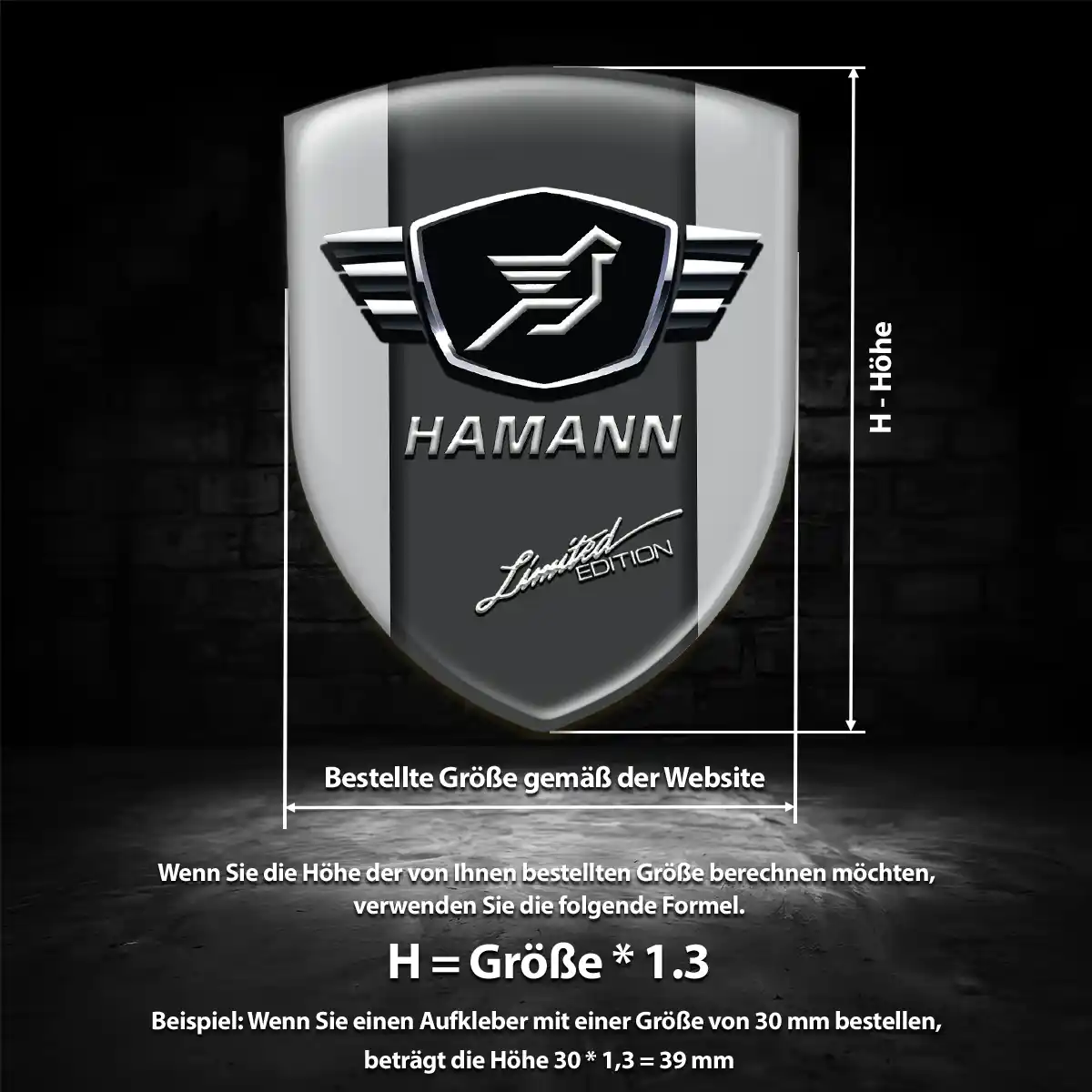 Hamann Wappen Aufkleber Emblem Auto Hohe Qualität