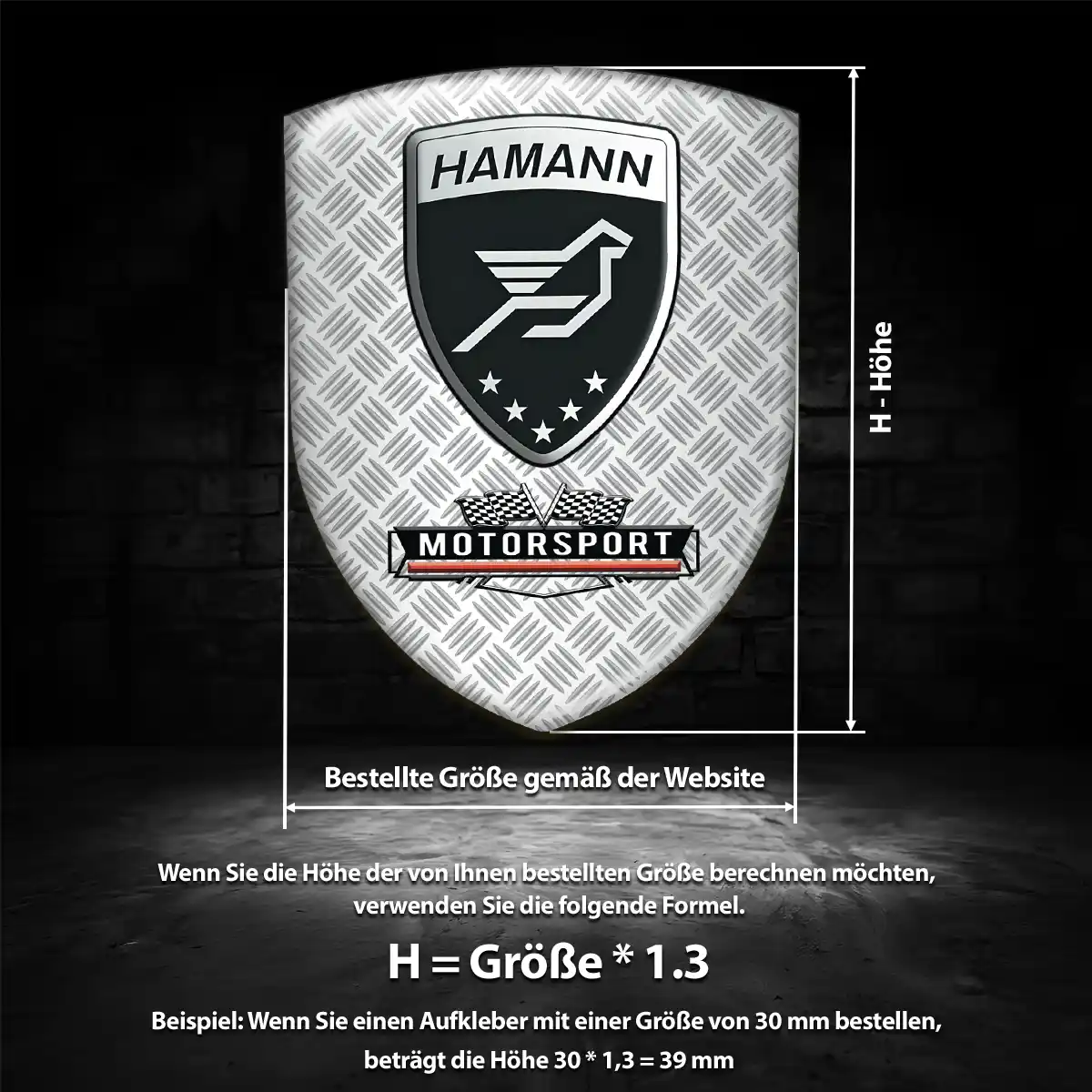 Hamann Wappen Aufkleber Emblem Auto Interieurdesign