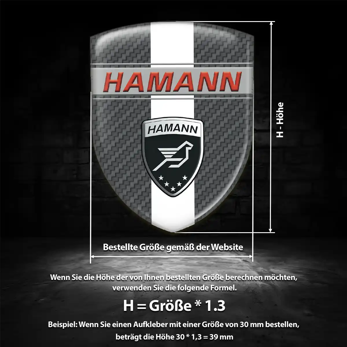 Hamann Wappen Aufkleber Emblem Auto Modernes Design