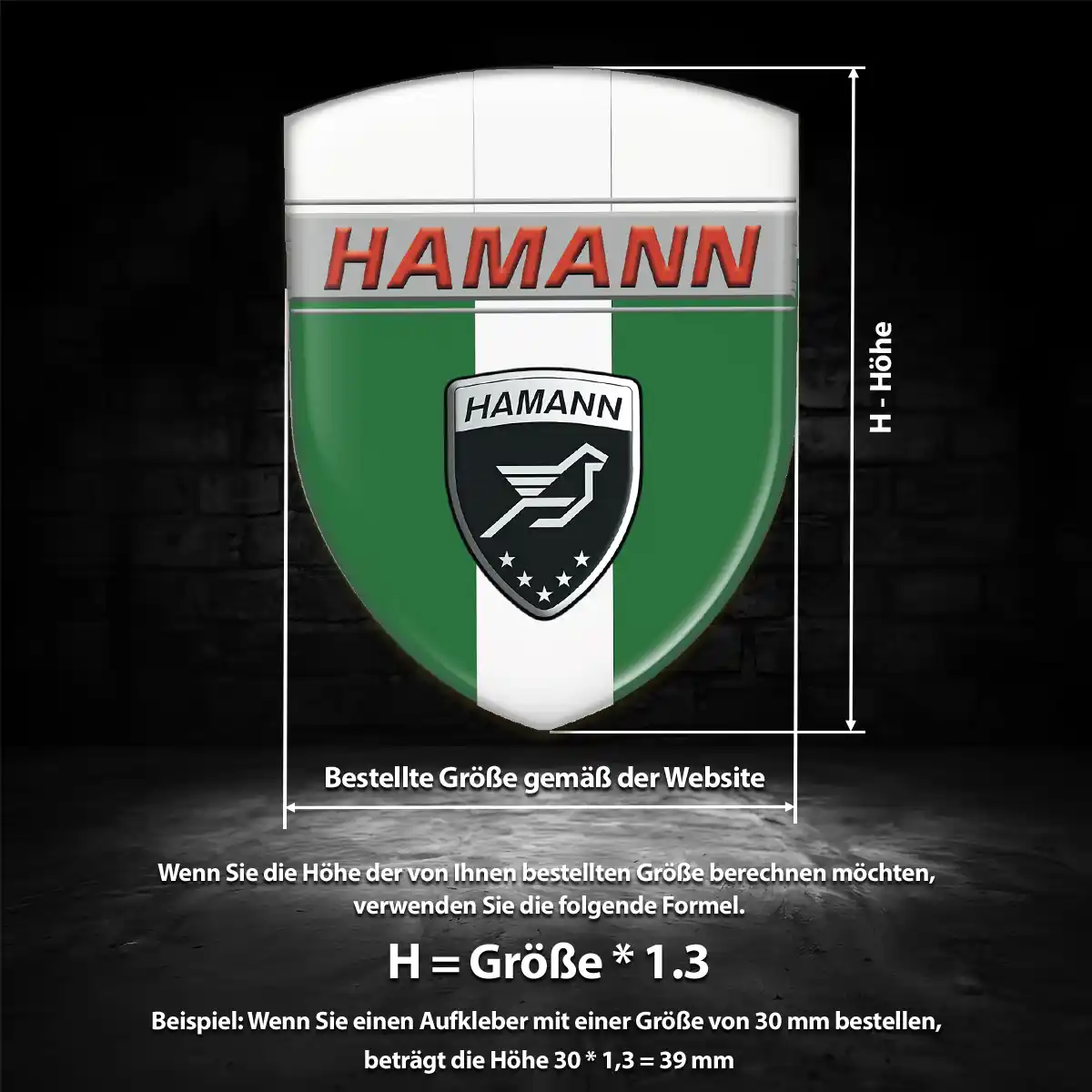 Hamann Wappen Aufkleber Emblem Auto Premiumqualität