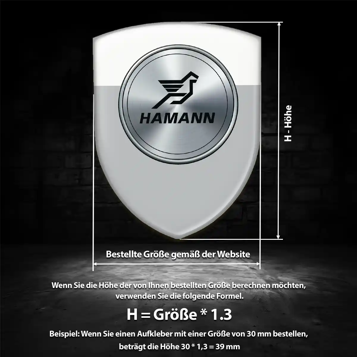 Hamann Wappen Aufkleber Emblem Auto Spitzenqualität