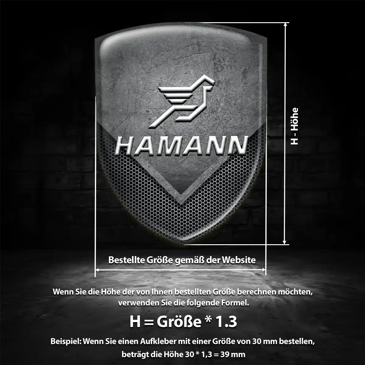 Hamann Wappen Aufkleber Emblem Auto Tuningfahrzeug