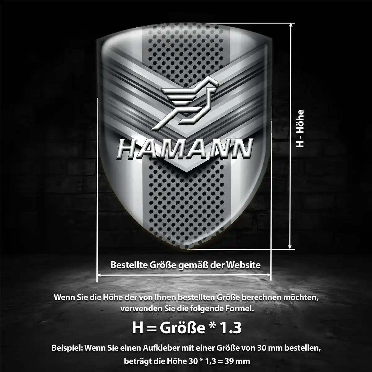 Hamann Wappen Aufkleber Emblem Edles Design