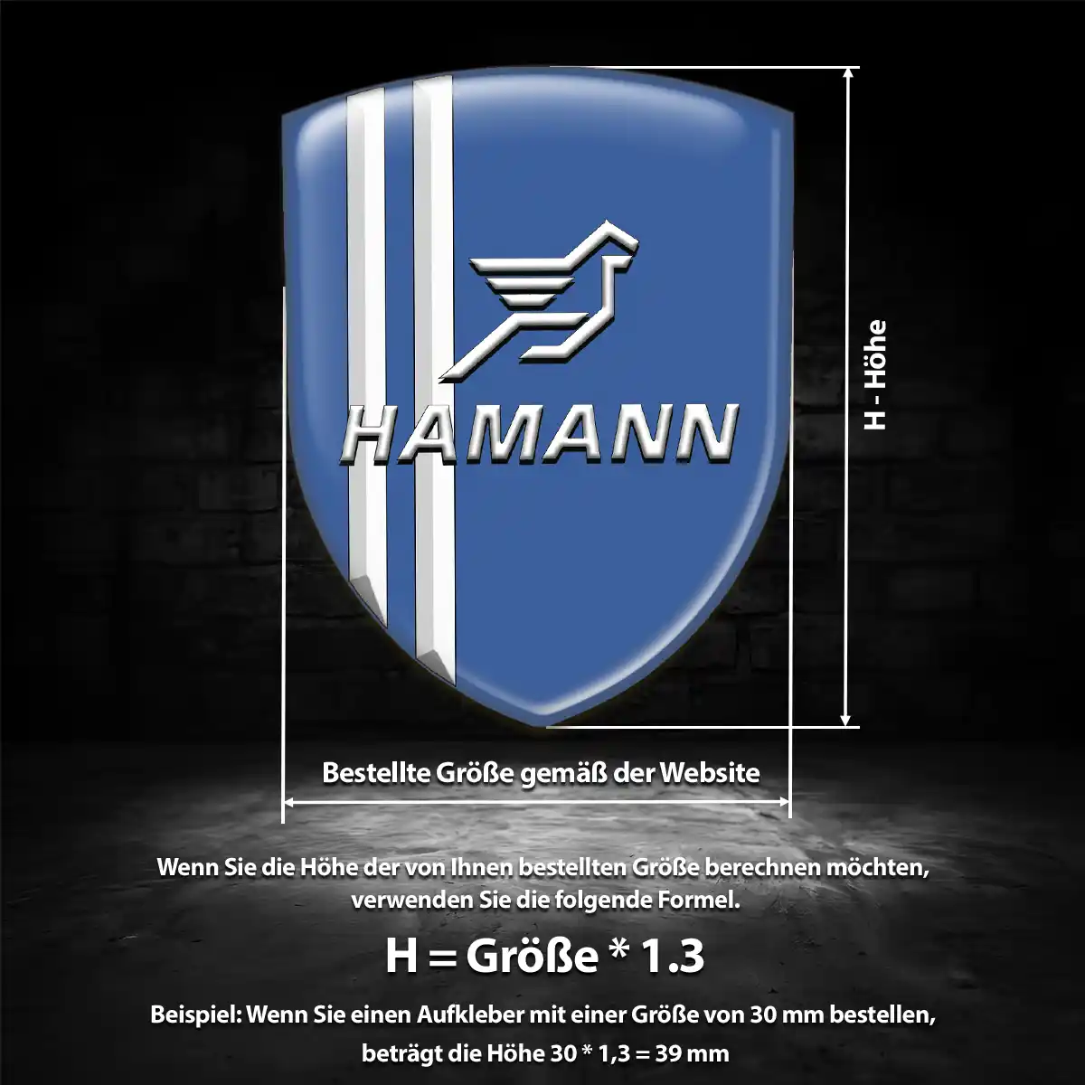 Hamann Wappen Aufkleber Emblem Elegantes Design