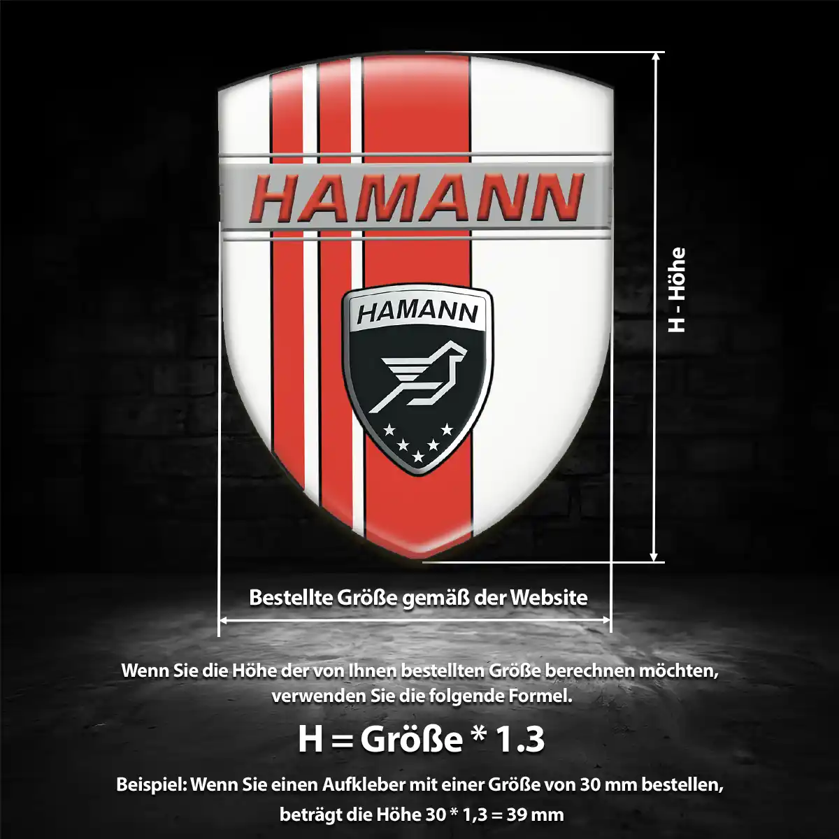 Hamann Wappen Aufkleber Emblem Exterieurdesign
