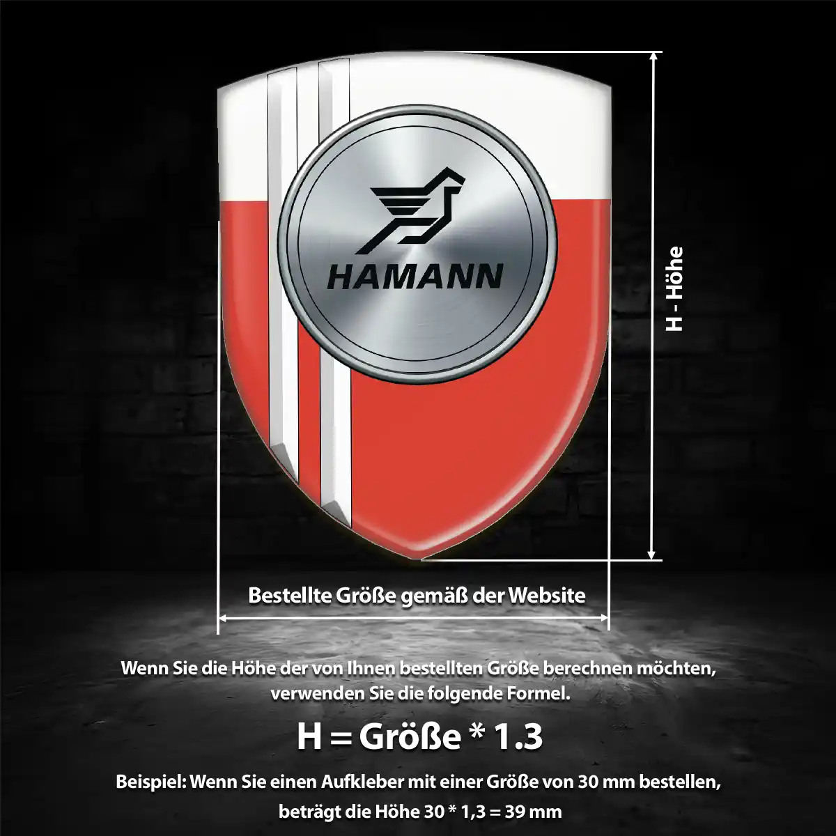 Hamann Wappen Aufkleber Emblem Hohe Qualität