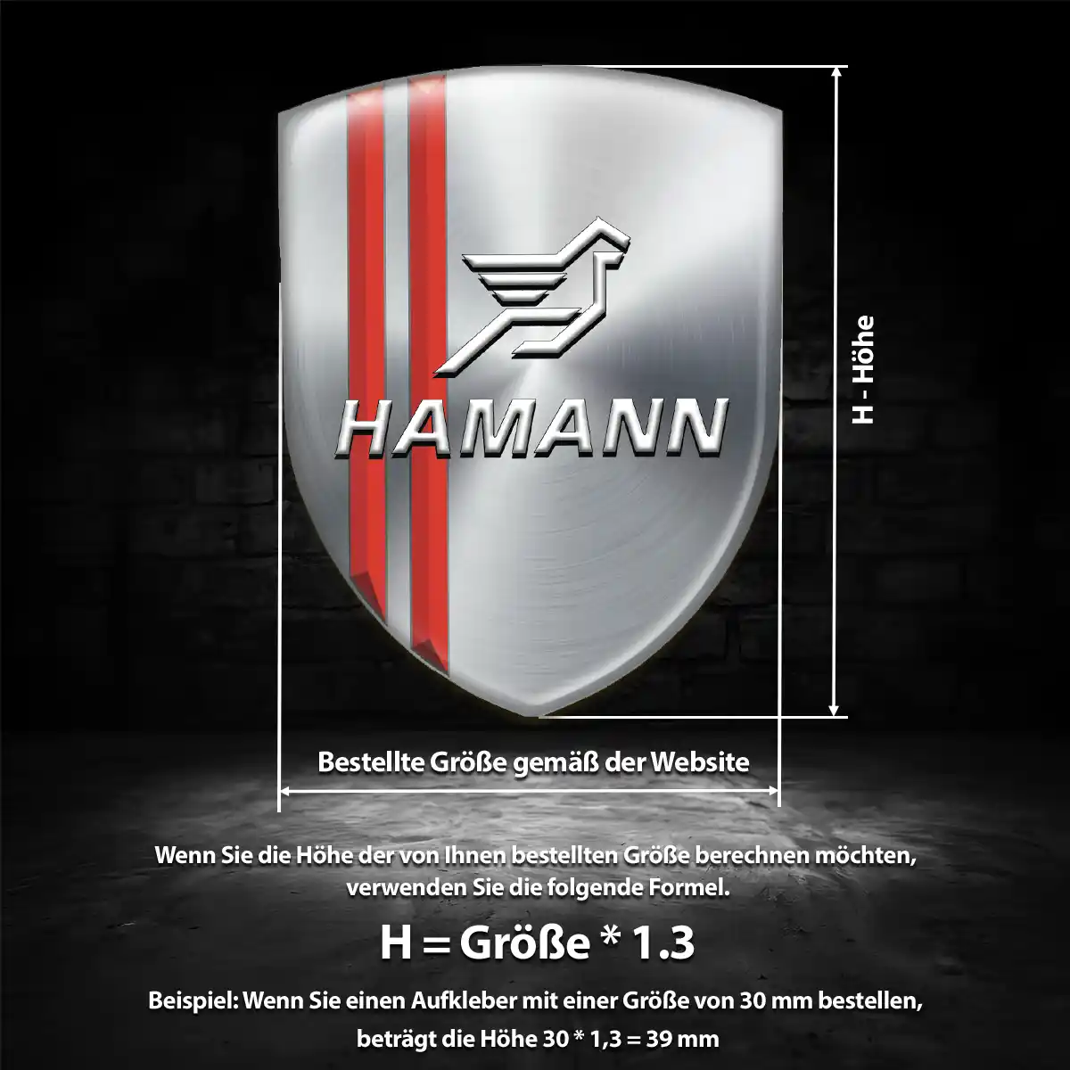 Hamann Wappen Aufkleber Emblem Modernes Design