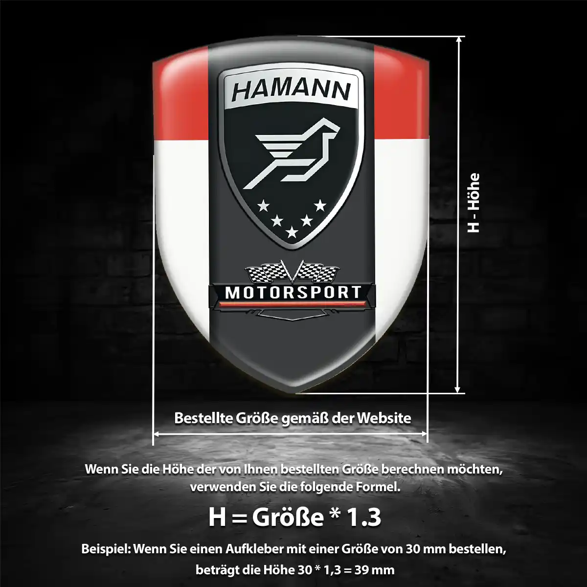 Hamann Wappen Aufkleber Emblem Premium-Edition
