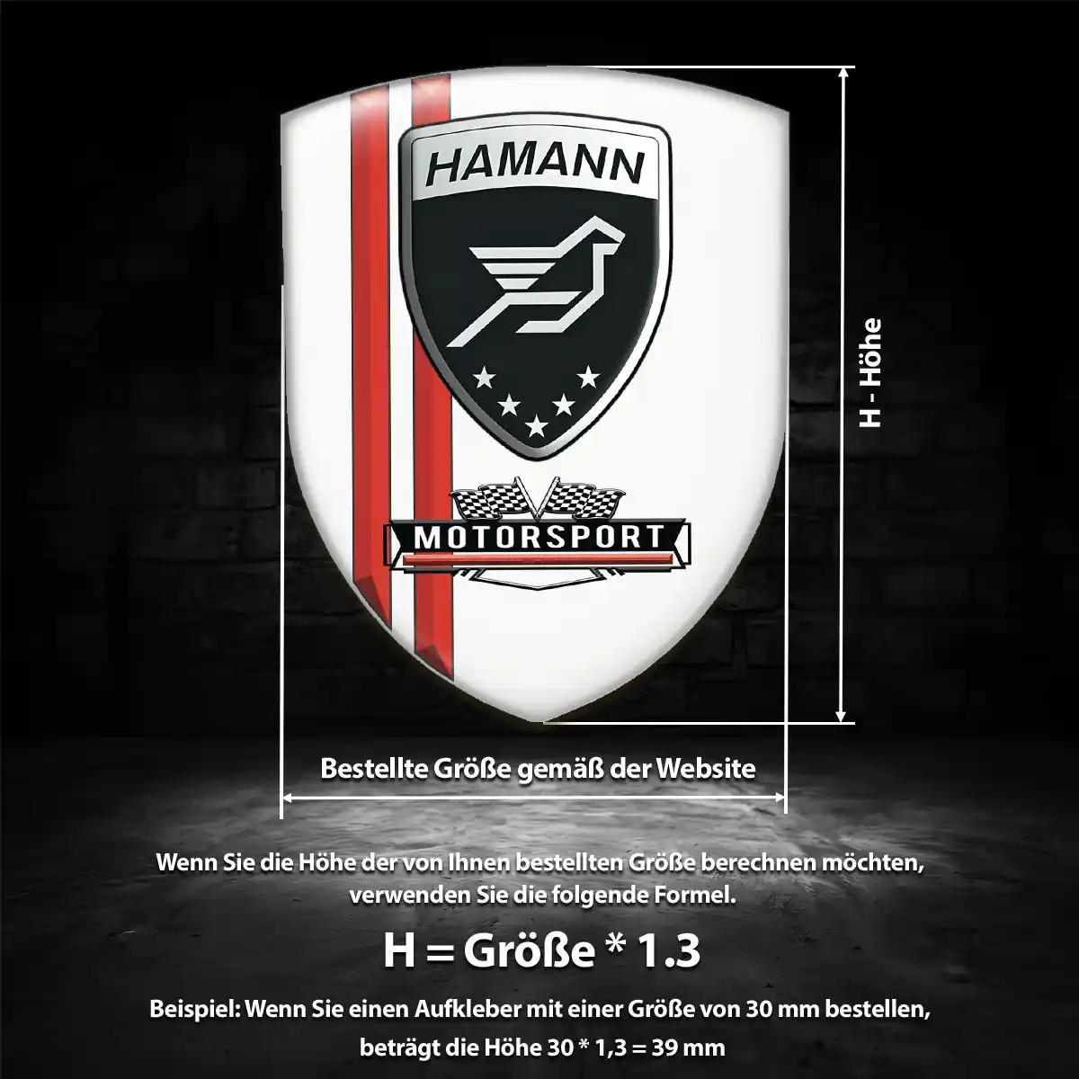 Hamann Wappen Aufkleber Emblem Spitzenqualität