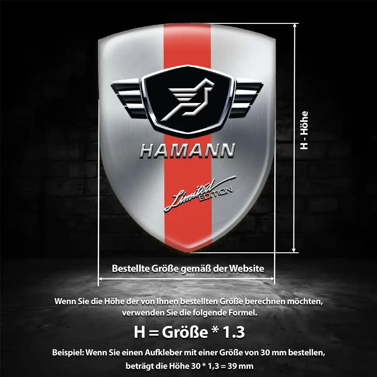 Hamann Wappen Aufkleber Emblem Stilvolles Design