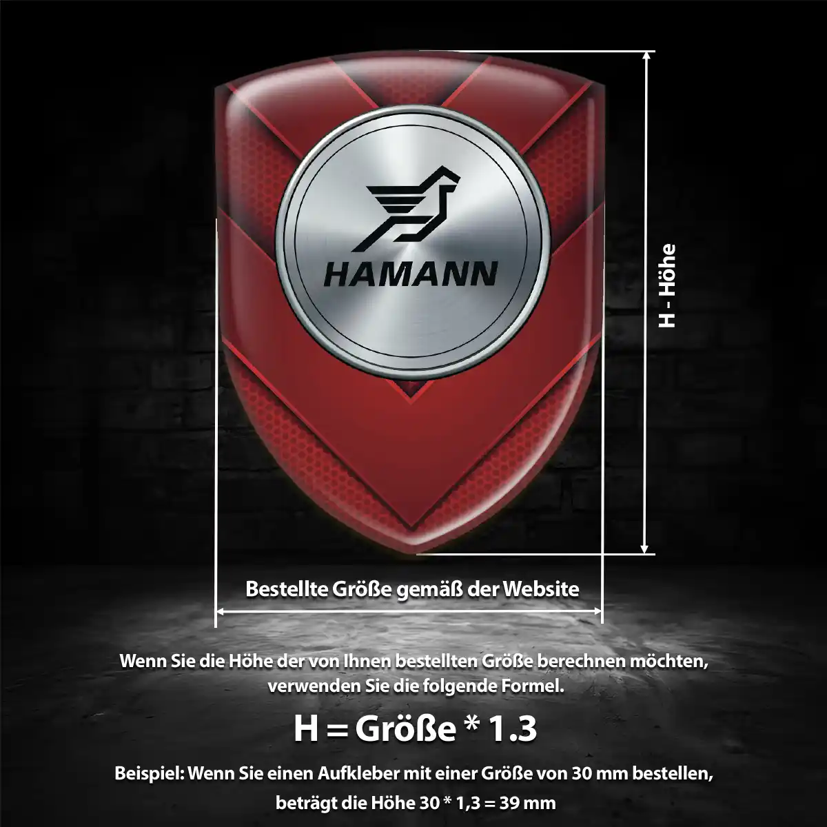 Hamann Wappen Aufkleber Exterieurdesign