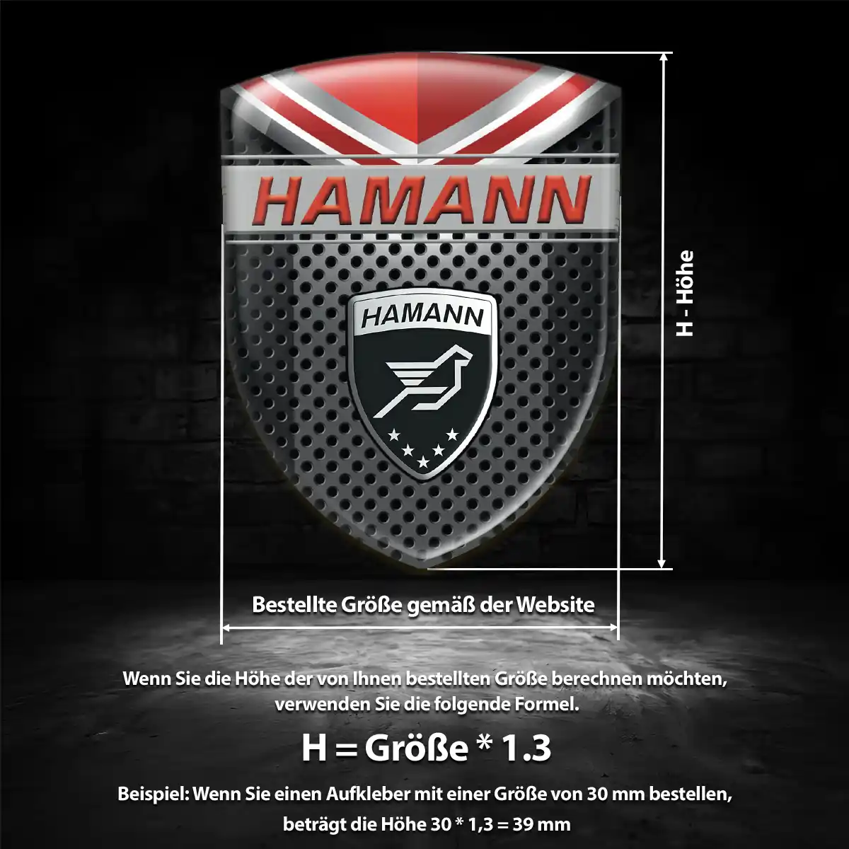 Hamann Wappen Aufkleber Höchste Qualität