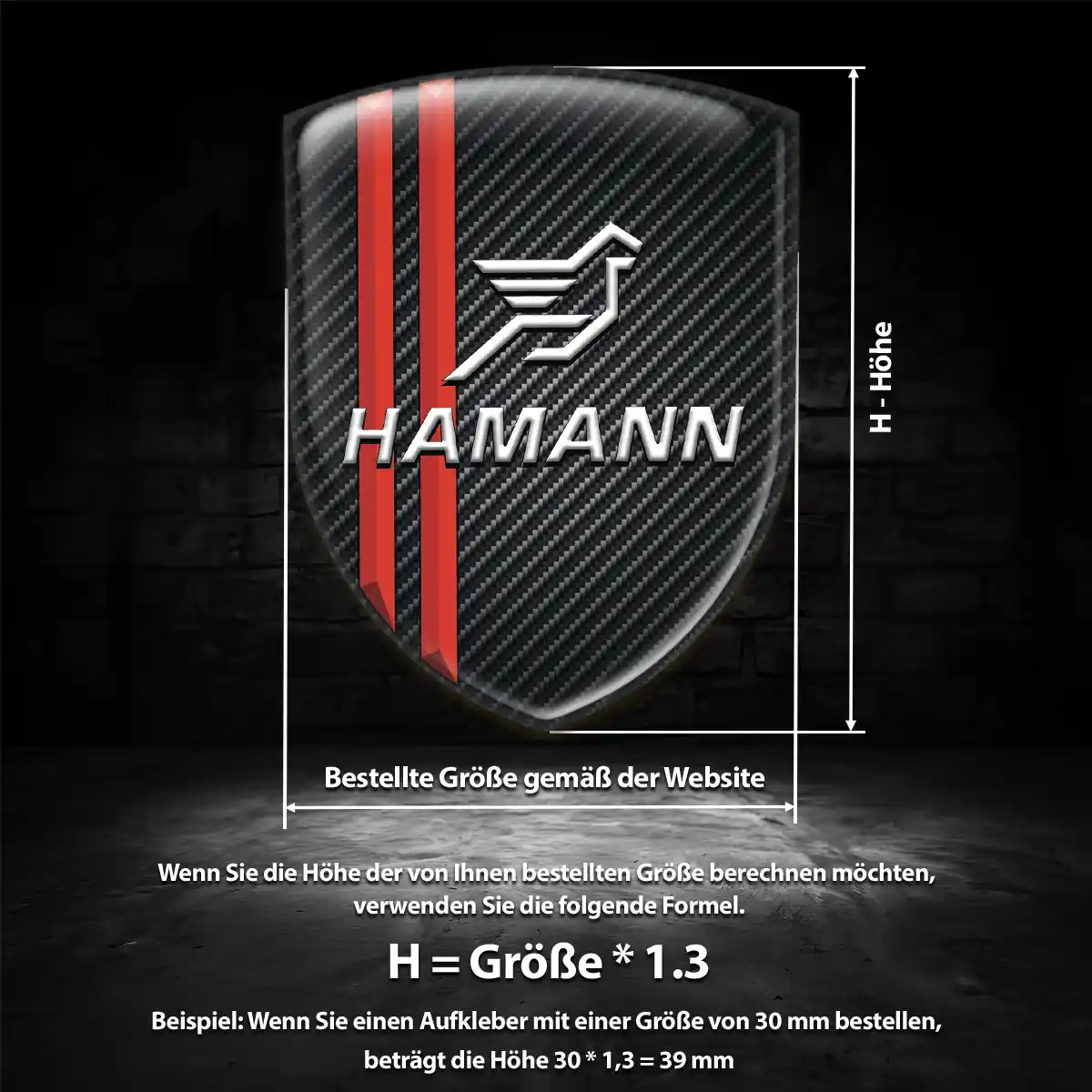 Hamann Wappen Aufkleber Hohe Qualität