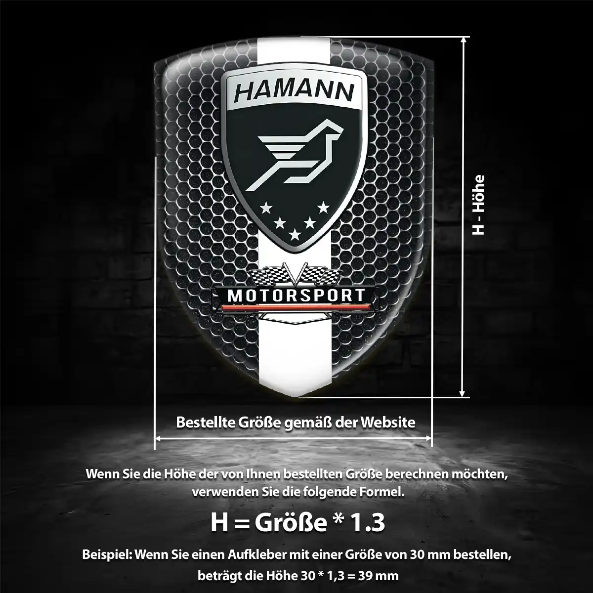 Hamann Wappen Aufkleber Interieurdesign