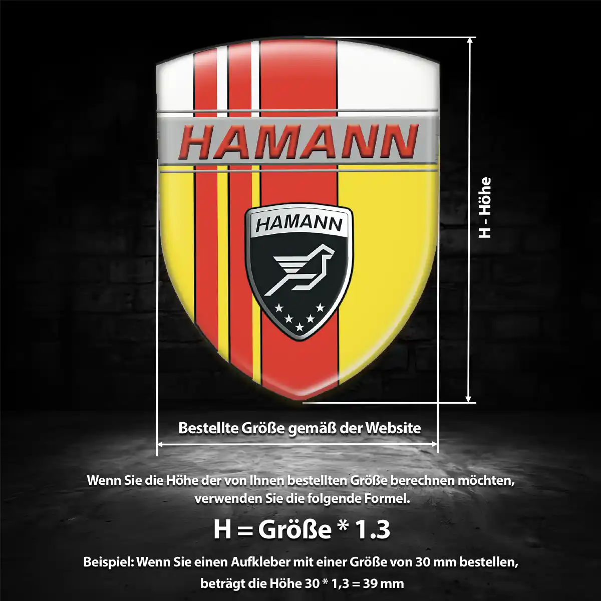Hamann Wappen Aufkleber Luxus-Edition
