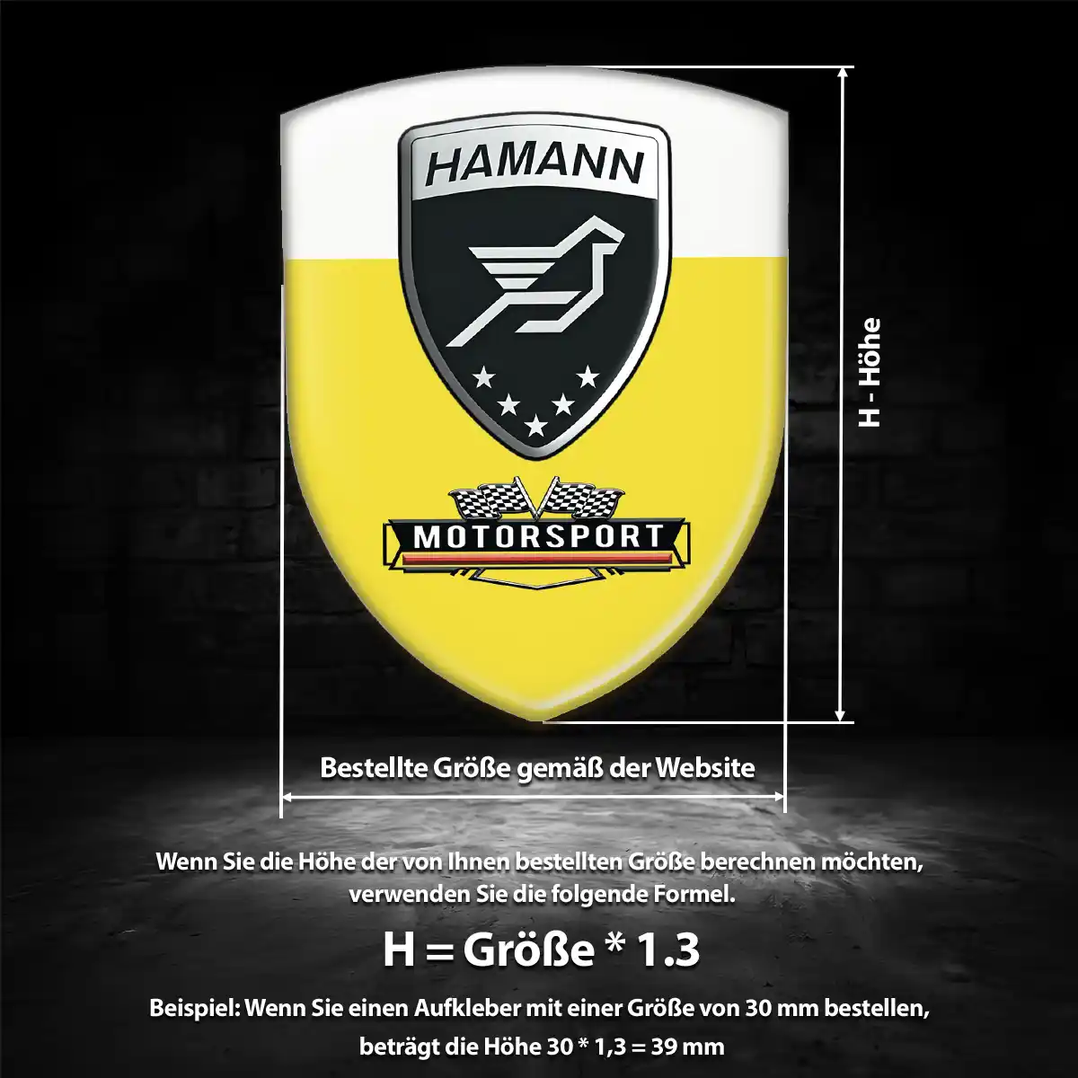 Hamann Wappen Aufkleber Premium-Edition