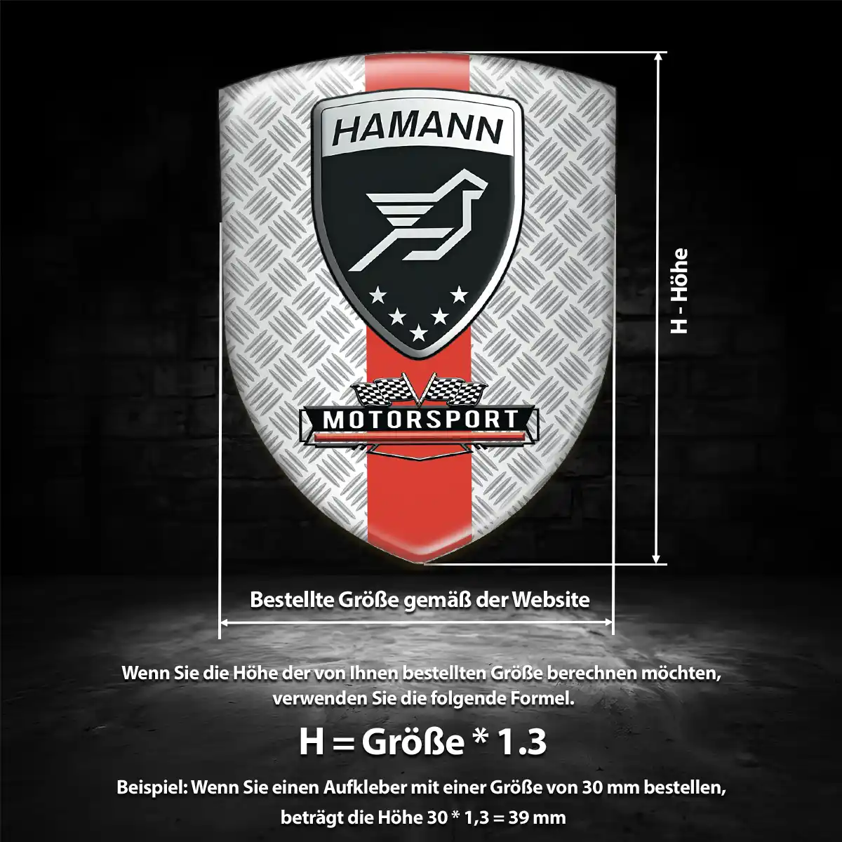 Hamann Wappen Aufkleber Premiumqualität