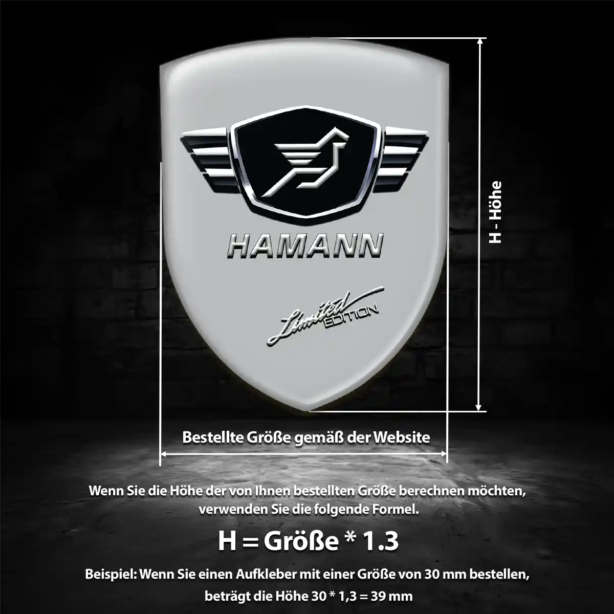 Hamann Wappen Aufkleber Spitzenqualität