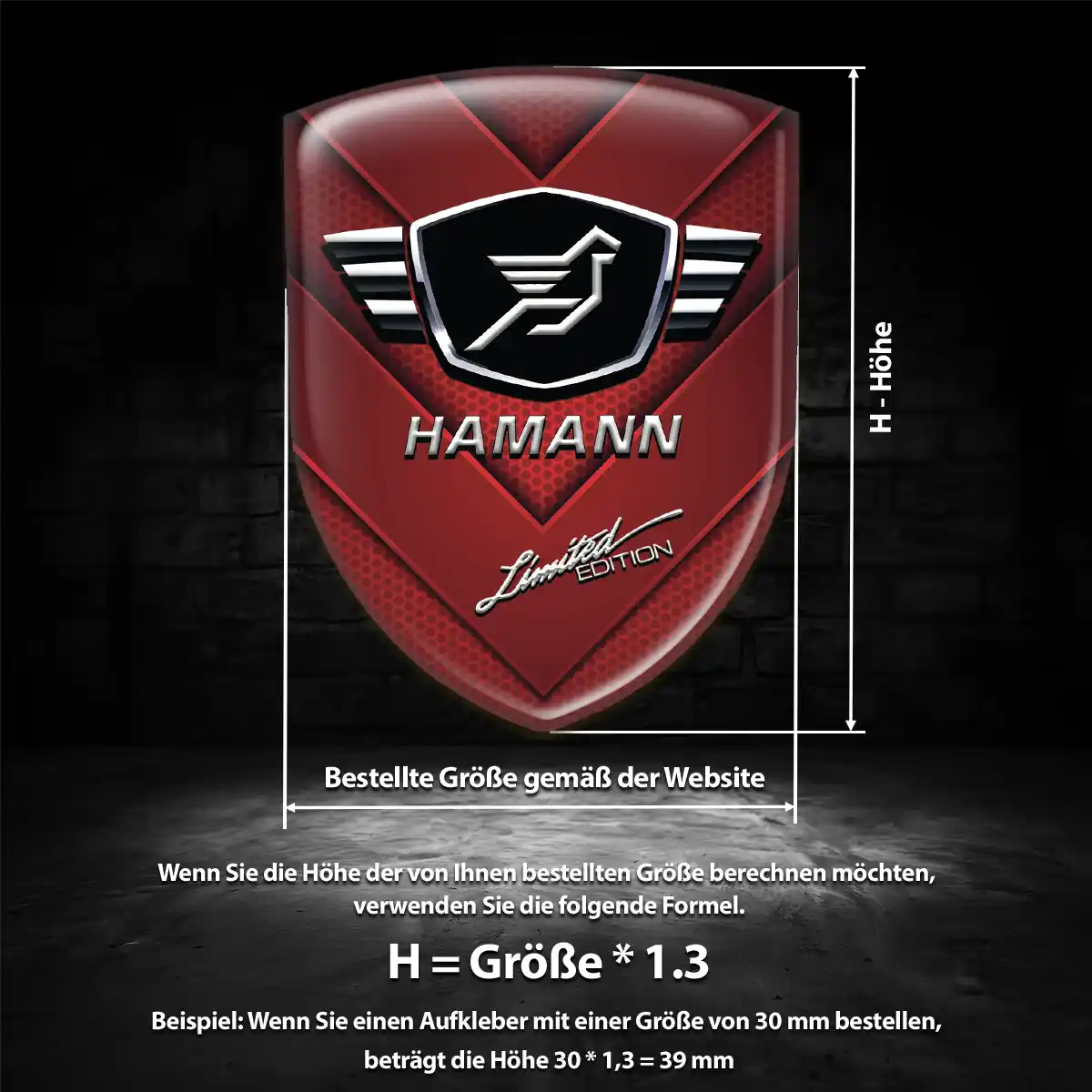 Hamann Wappen Emblem Aufkleber Ausdrucksstarkes Design