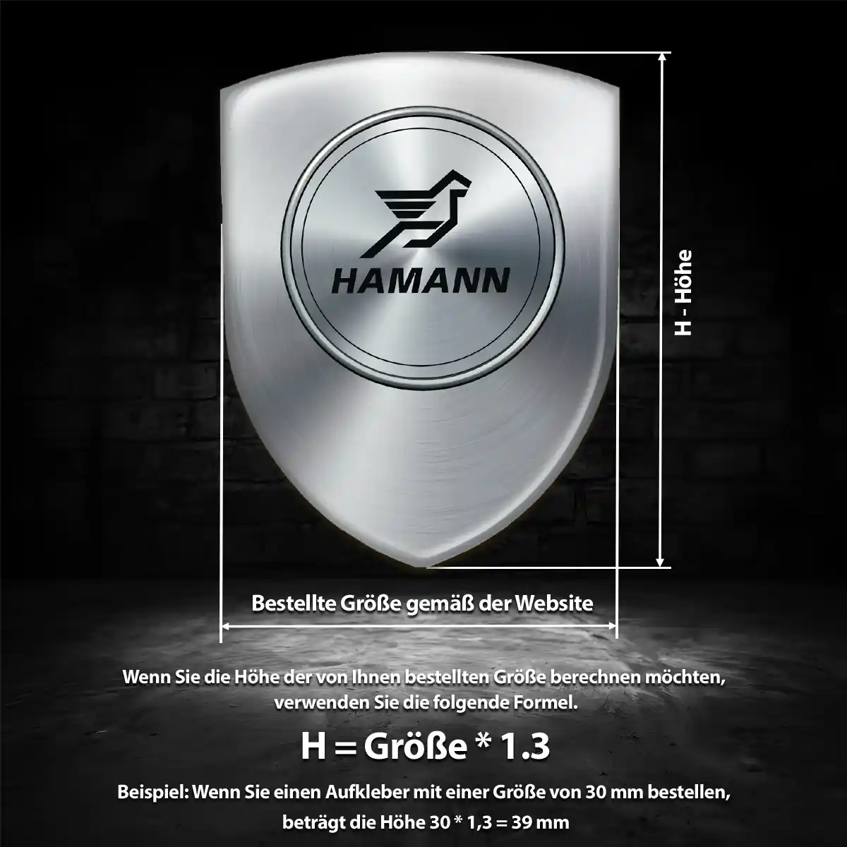 Hamann Wappen Emblem Aufkleber Auto Elegantes Design