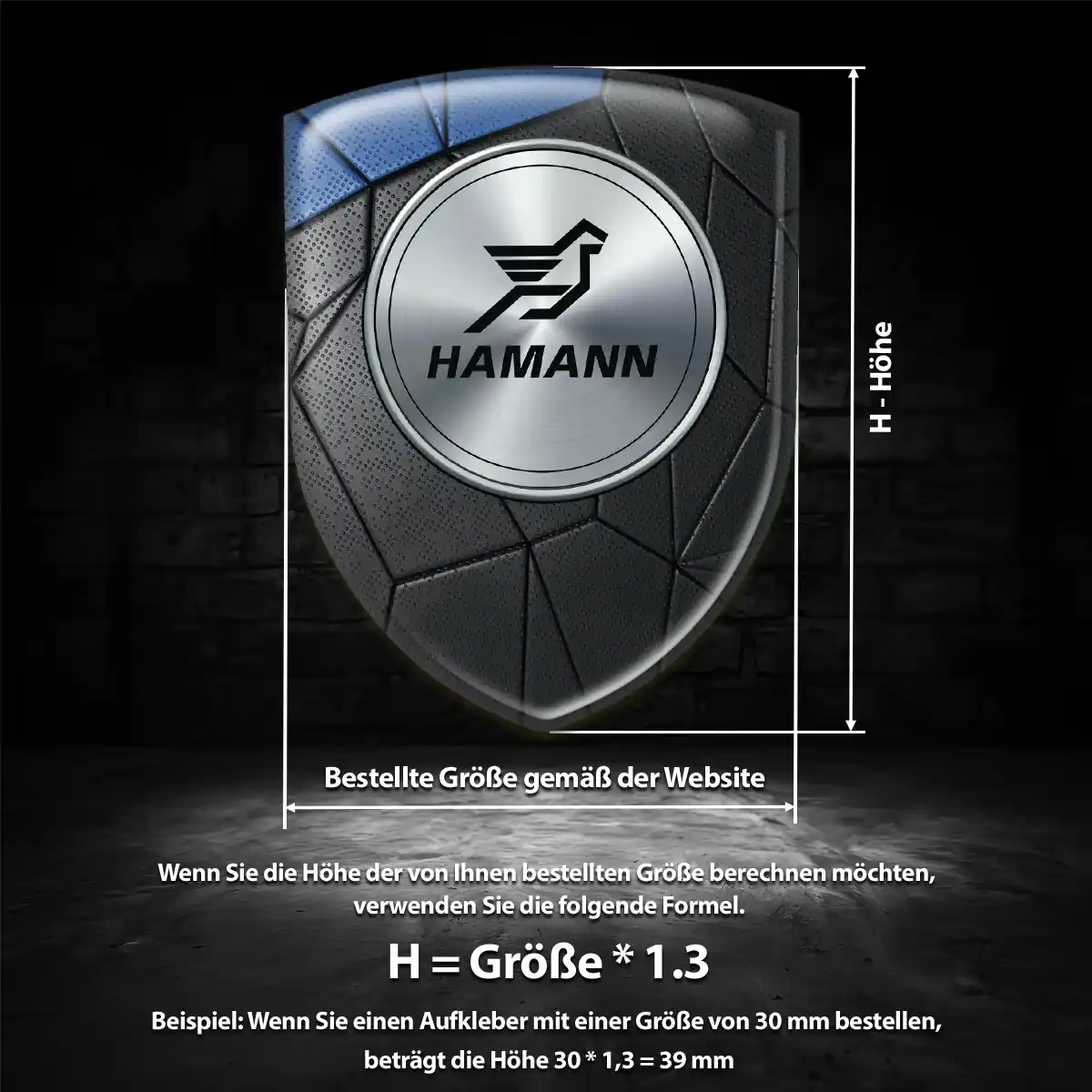 Hamann Wappen Emblem Aufkleber Auto Höchste Qualität