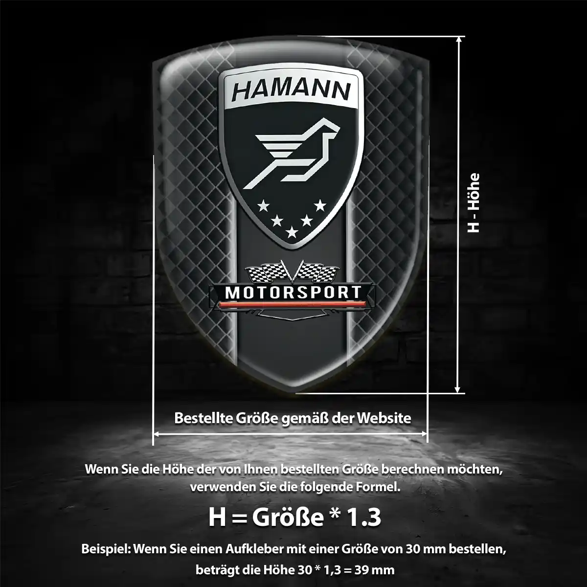 Hamann Wappen Emblem Aufkleber Auto Limitierte Auflage