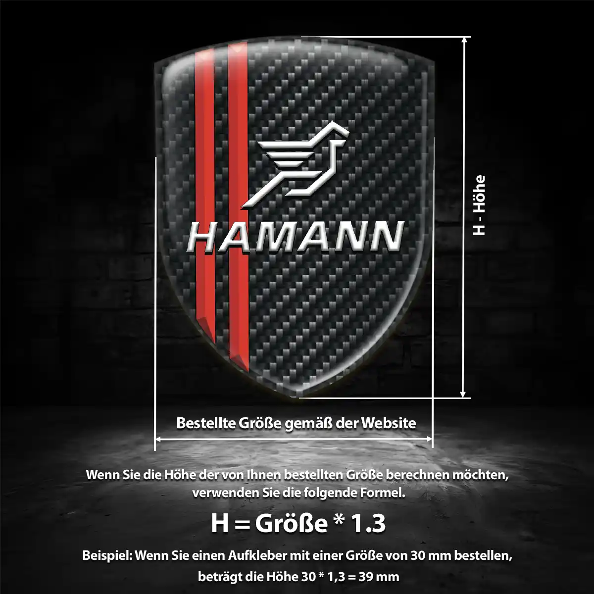 Hamann Wappen Emblem Aufkleber Auto Markenedition
