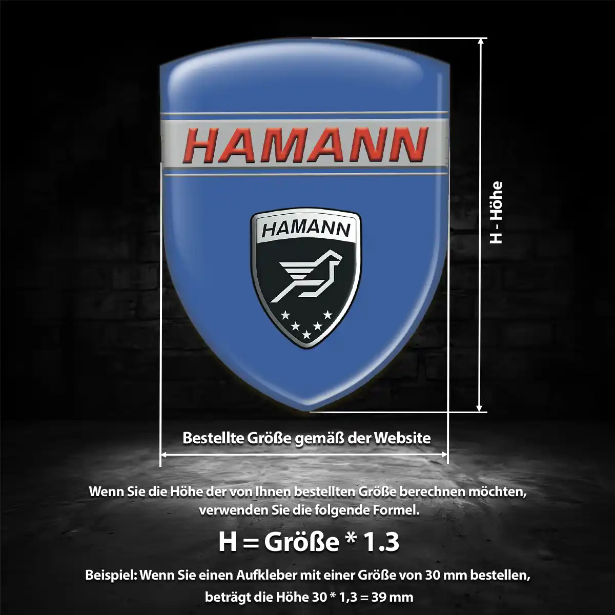 Hamann Wappen Emblem Aufkleber Auto Modernes Design
