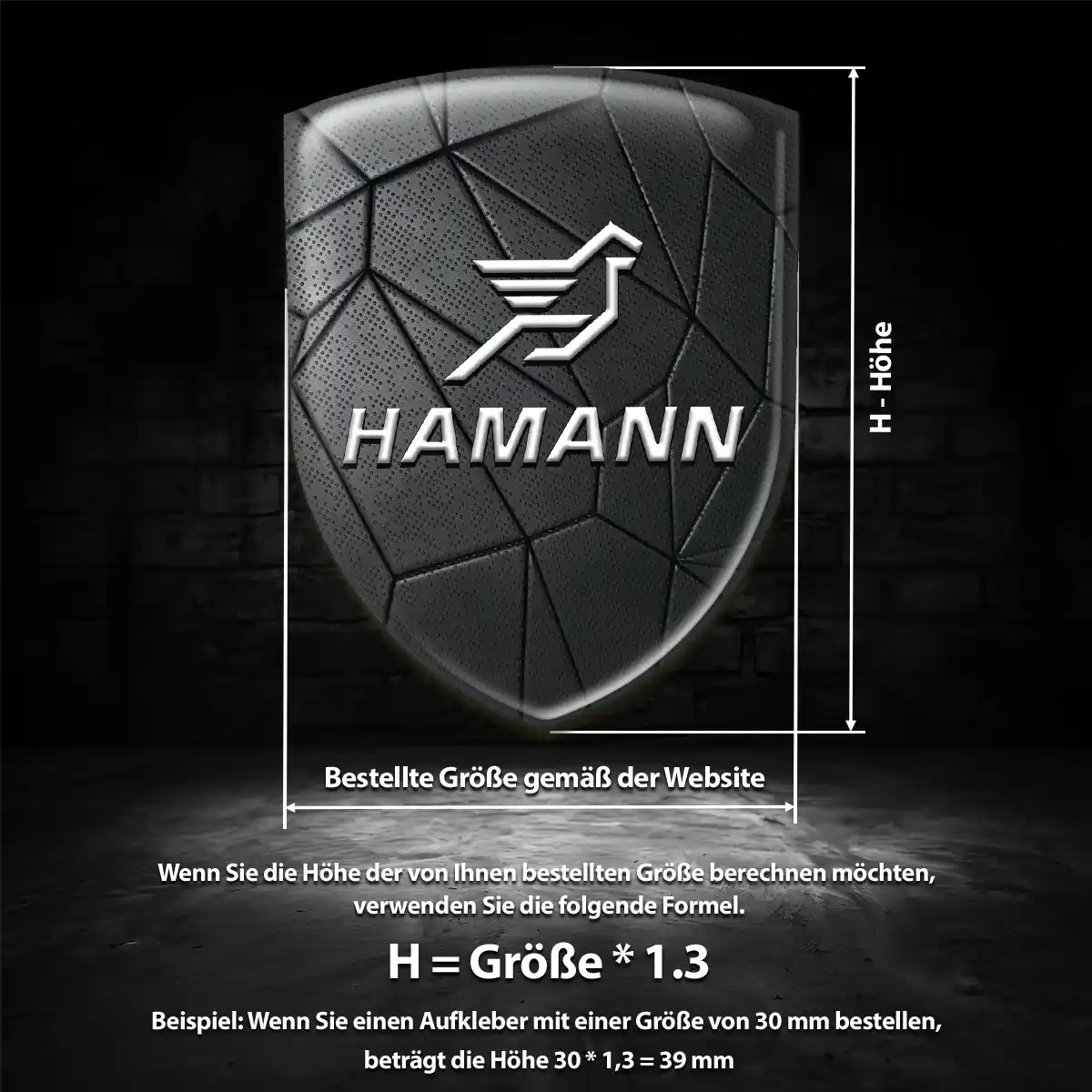 Hamann Wappen Emblem Aufkleber Auto Premium-Edition