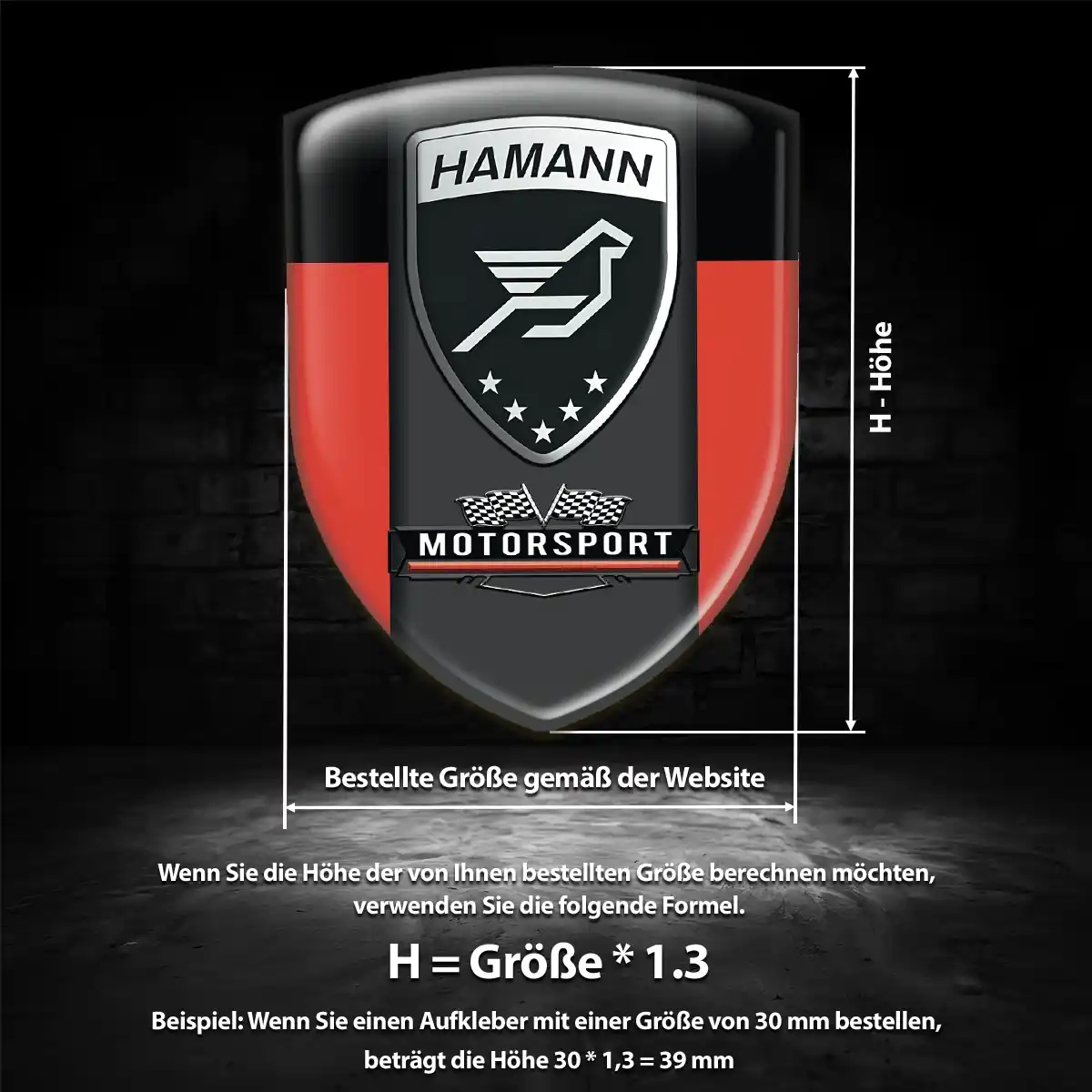 Hamann Wappen Emblem Aufkleber Auto Premiumqualität