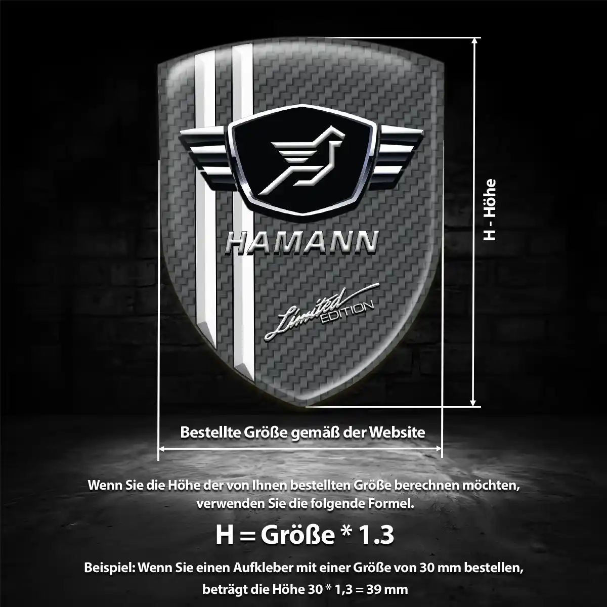 Hamann Wappen Emblem Aufkleber Auto Spitzenqualität